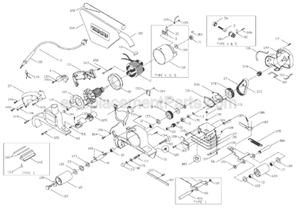 Page A Diagram and Parts List for 352 Type 2 Porter Cable Sander Polisher